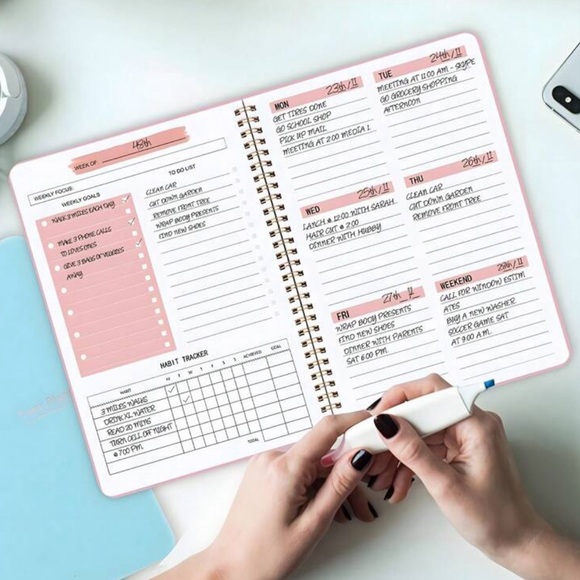 Pink Weekly Planner Notebook - Picture 2 of 3